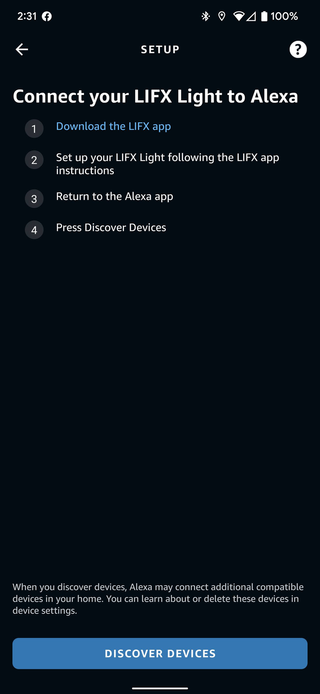 Alexa App Add Device Screenshot