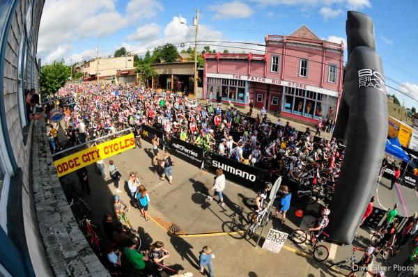 The start of stage 1 of the BC Bike Race