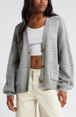 Everyday V-Neck Cotton Blend Cardigan