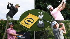 Images of players in The Open regional qualifying