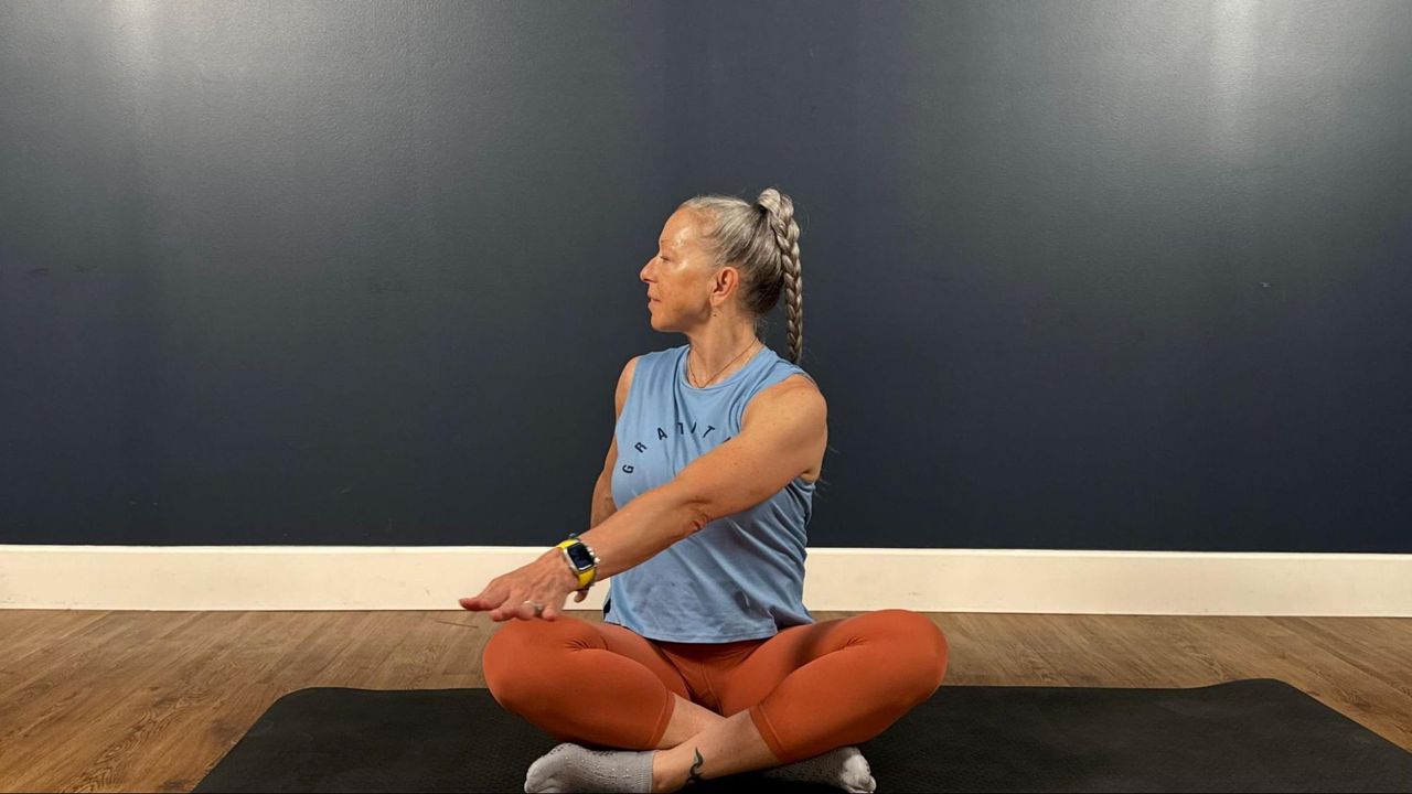 Balanced Body educator and certified personal trainer Portia Page demonstrates her energizing yoga poses