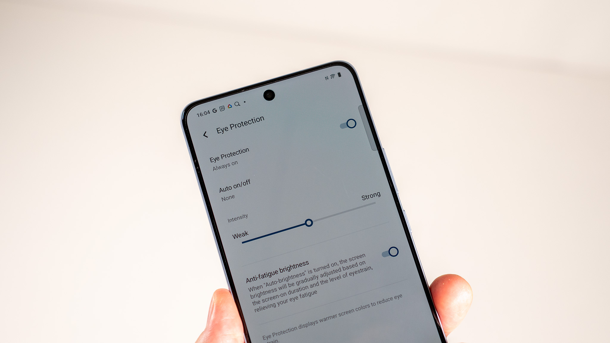 Eye protection settings on the Iqoo Z10