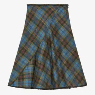 Scottish Mohair Wool Check Skirt