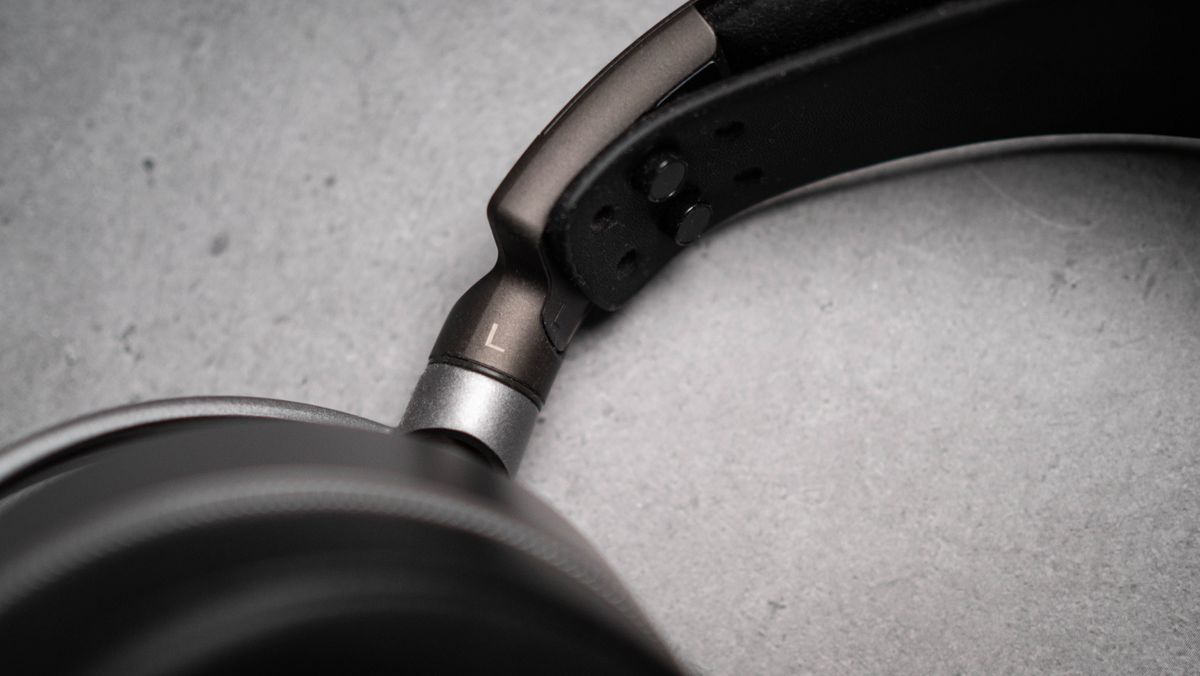 Audeze LCD-S20 planar headset against a grey craft sheet highlighting the product design