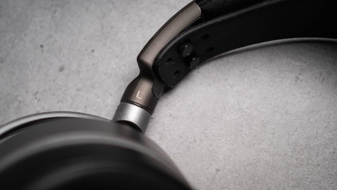 Audeze LCD-S20 planar headset against a grey craft sheet highlighting the product design