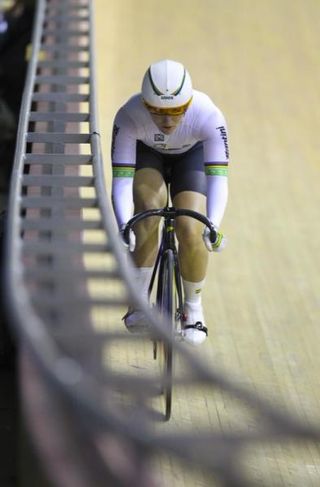 Anna Meares (Aus) ready to rock in the 200m tt sprint qualifying round