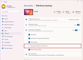 Disable language sync on Windows 11