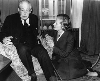 Margaret Thatcher and Harold Macmillan at the Carlton Club