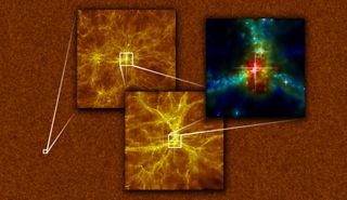 large-scale cosmological mass distribution