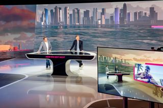 Alfalite ORIM Giant LED Screen at the hybrid World Cup studio.