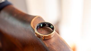 The gold Samsung Galaxy Ring