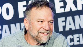 NEW ORLEANS, LOUISIANA - JANUARY 09: Ned Luke speaks on stage during 2026 FAN EXPO at Ernest N. Morial Convention Center on January 09, 2026 in New Orleans, Louisiana. (Photo by Erika Goldring/Getty Images) (cropped)