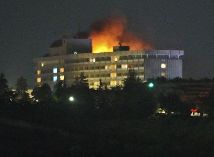 Kabul Intercontinental Hotel attacked by Taliban