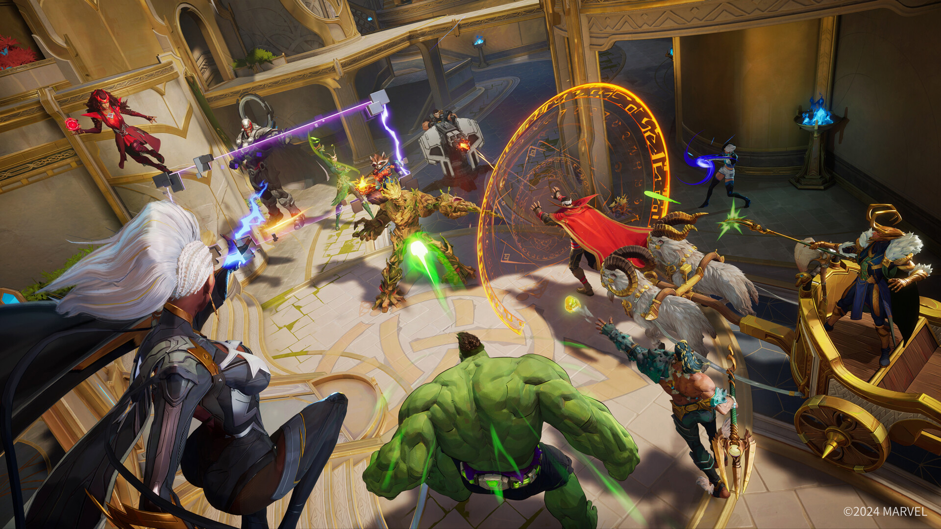 Key image of a multiplayer match in Marvel Rivals.