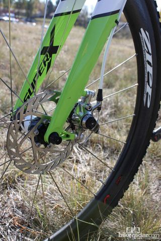 The Cannondale-Cyclocrossworld.com team is running Avid's BB7 SL disc brakes until SRAM's hydraulic Red group is ready