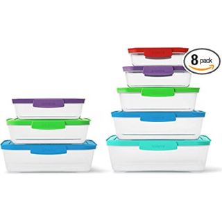 Sistema Nest It Food Storage Containers with Lids, 8-Pack
