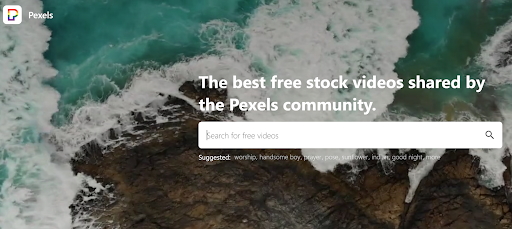 Pexels home page