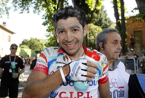 Jose Serpa (Androni Giocattoli) looks pleased with his 3rd place finish in Orvieto.
