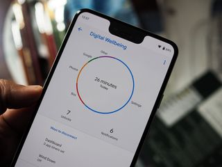 Digital Wellbeing app on a Pixel 3 XL