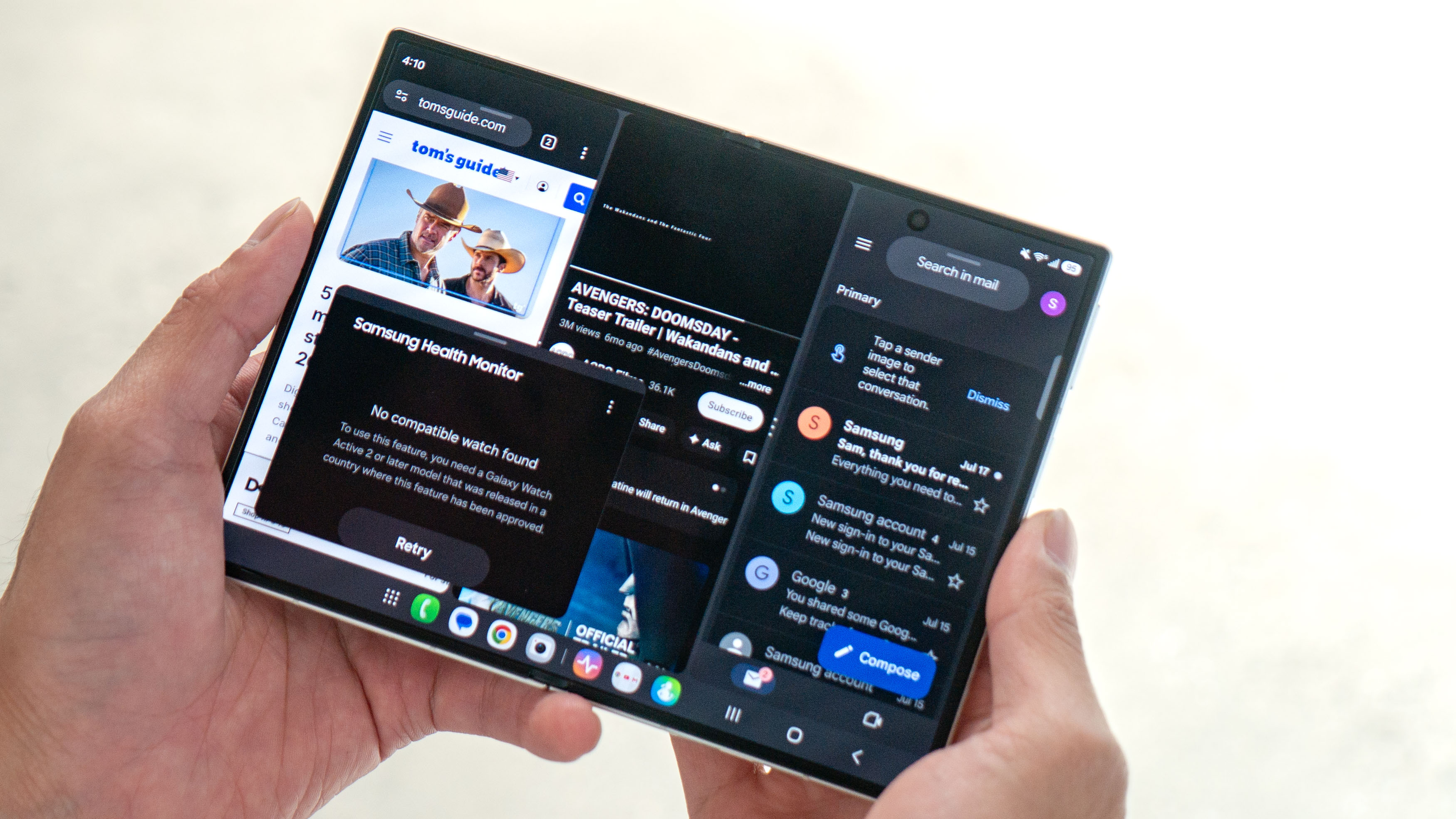 Galaxy Z Fold 8 shown in hand
