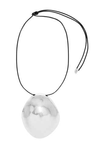 Oversized Organic-Shaped Pendant Necklace