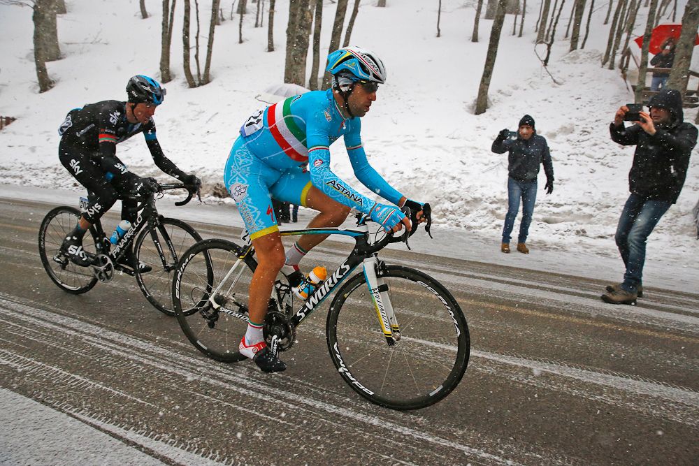 Vincenzo Nibali couldn't maintain contact on the final climb.