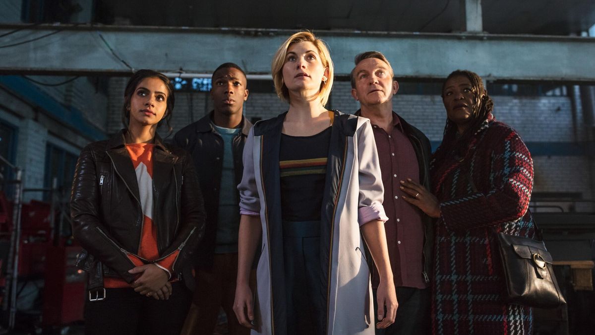 Jodie Whittaker and the cast of Doctor Who.