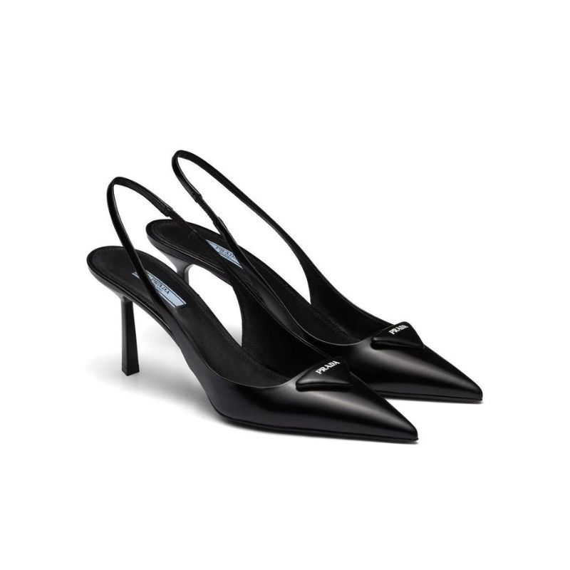 Slingback lodičky s logem Prada