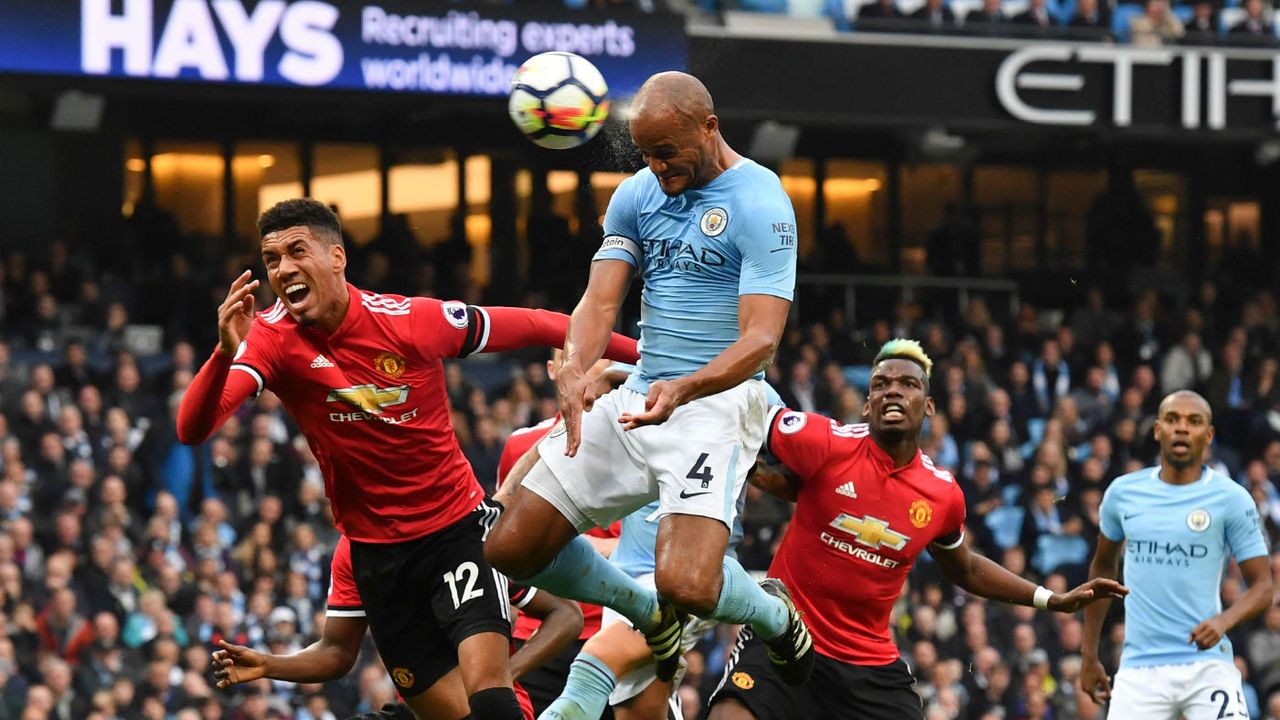 Vincent Kompany goal Man City vs Man Utd Premier League