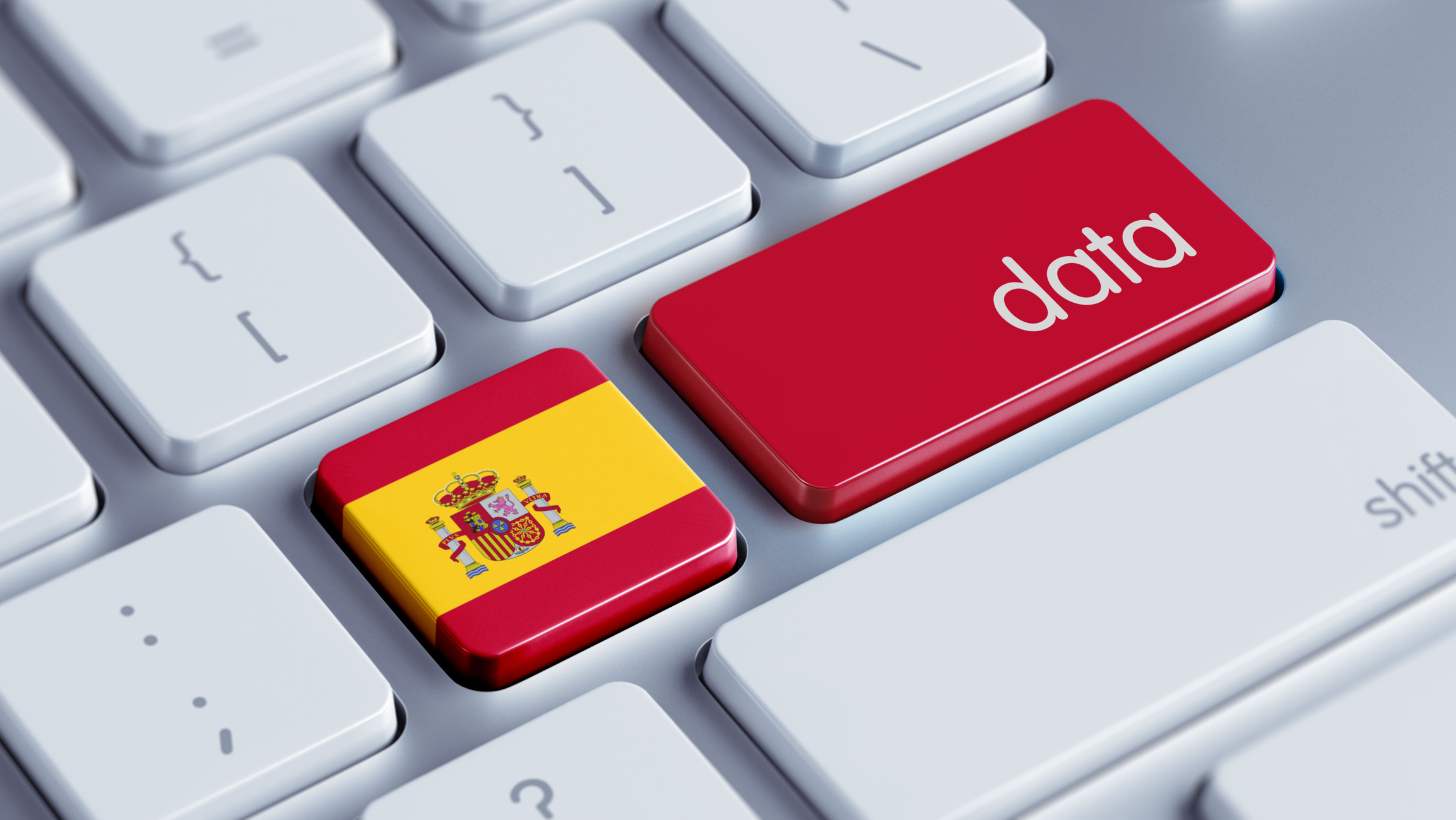 Spanish icons on a keyboard