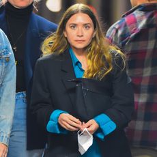 Ashley Olsen is seen out walking home late evening after dinner in Manhattan on May 14, 2021 in New York City. 