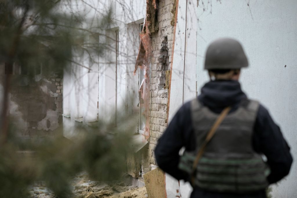 Soldier in Luhanska, Ukraine.