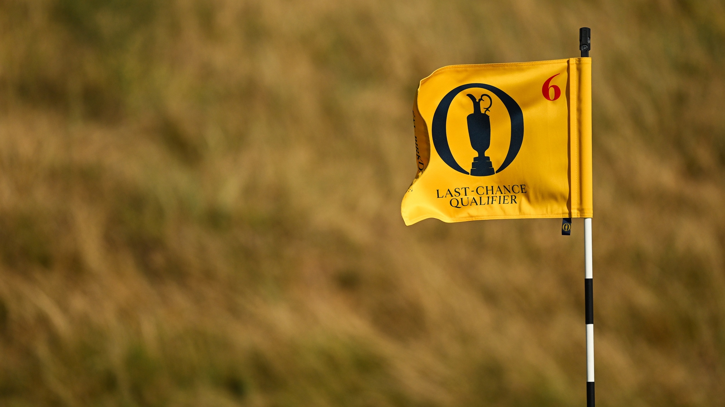A yellow flag flying at Royal Birkdale ahead of the Open Championship 2026