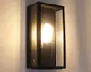 Industrial outdoor wall lamp black IP44 with glass - Rotterdam