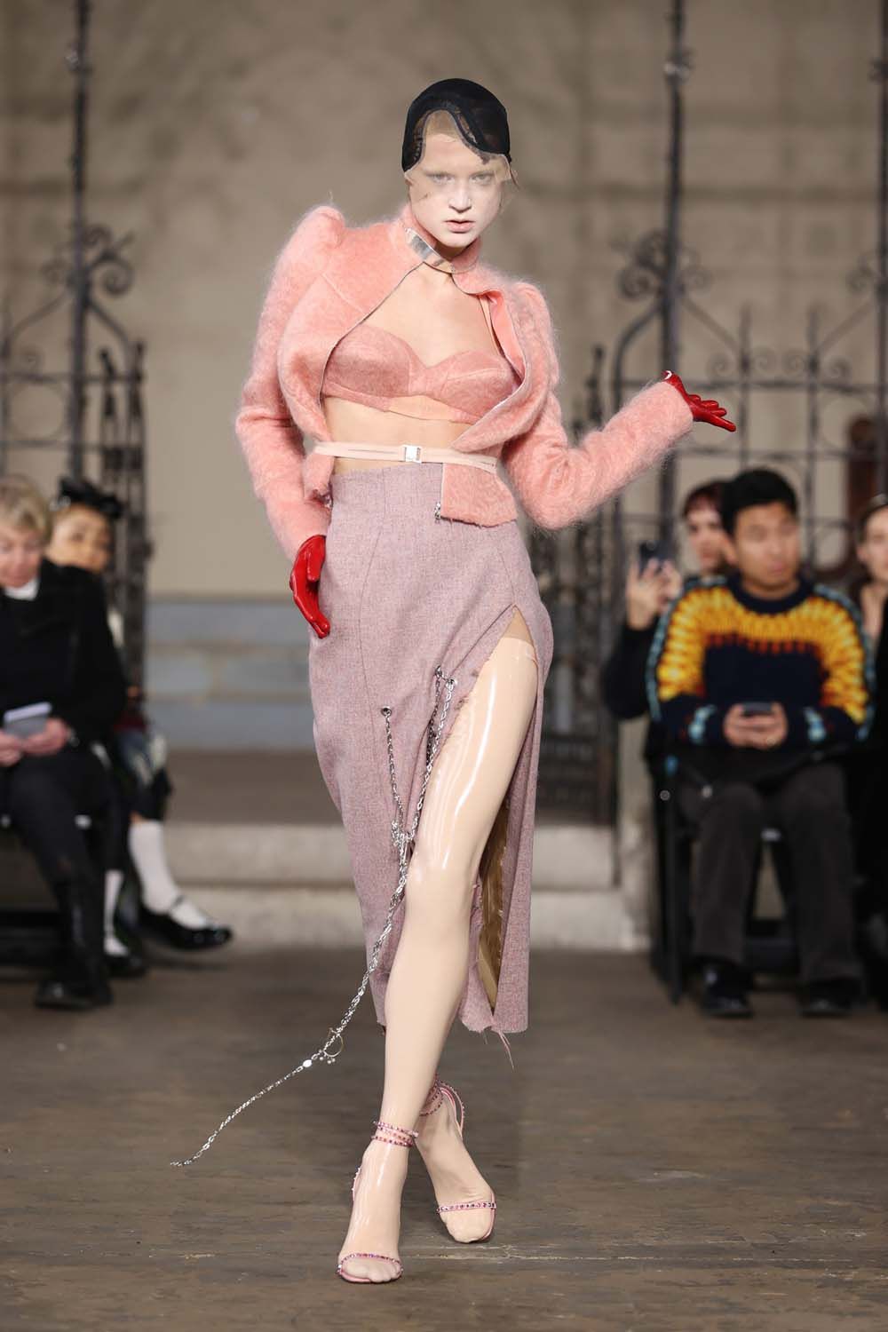 on the runway at London Fashion Week AW23