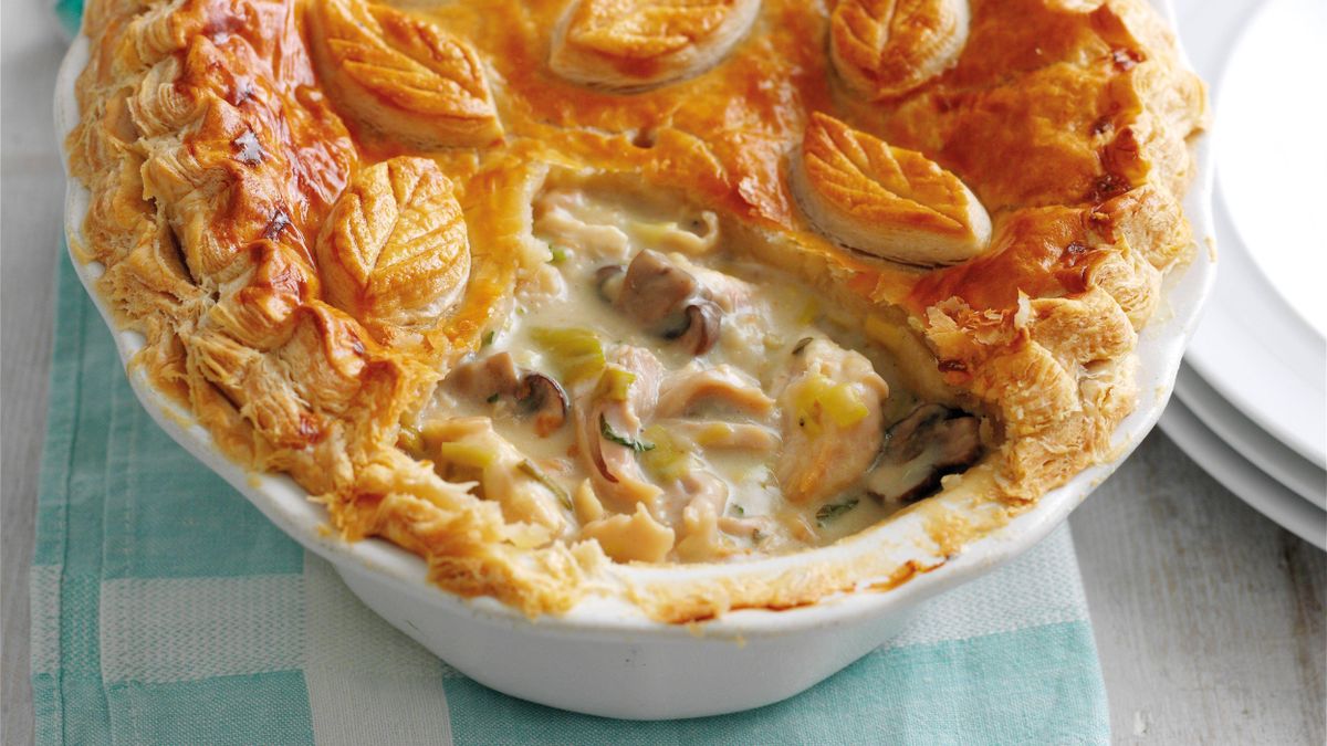 Chicken and mushroom pie recipe GoodtoKnow