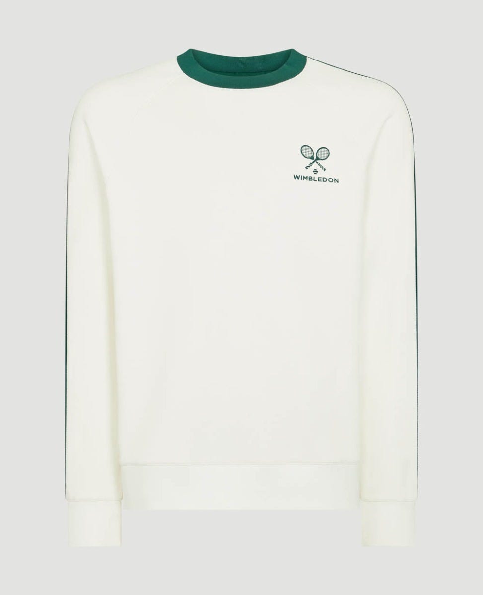 Mens Performance Pique Sweatshirt in White