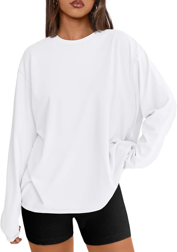 Trendy Queen, Oversized Long Sleeve Shirts Fall Top