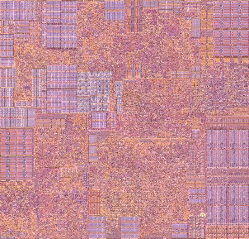 Close up of Intel CPU.