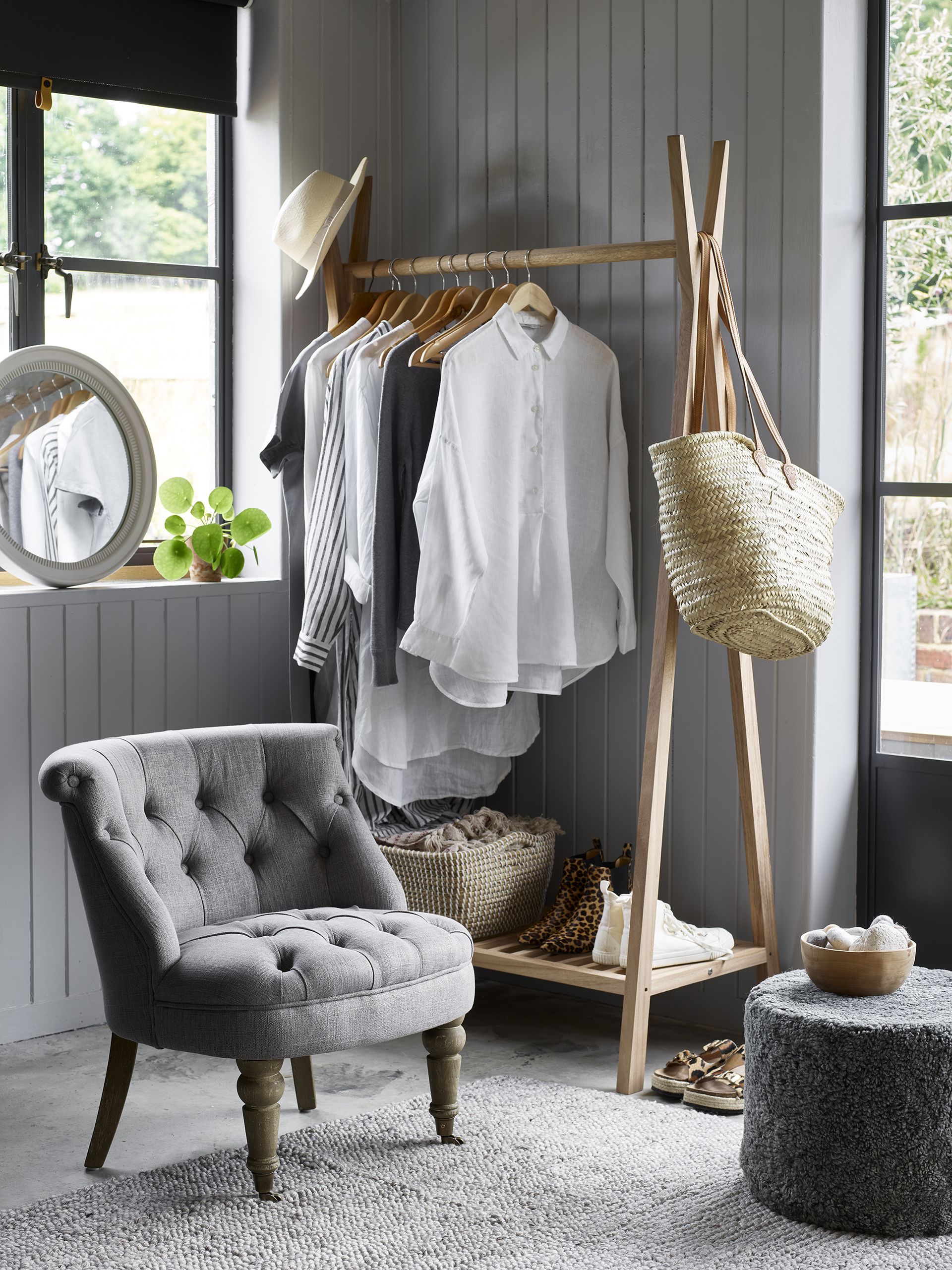 Axel wooden clothes rail by Nordic House