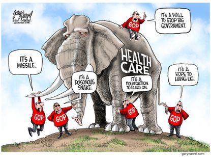 Political Cartoon U.S. Health care GOP Trumpcare American Health Care Act