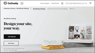 GoDaddy WordPress hosting homepage