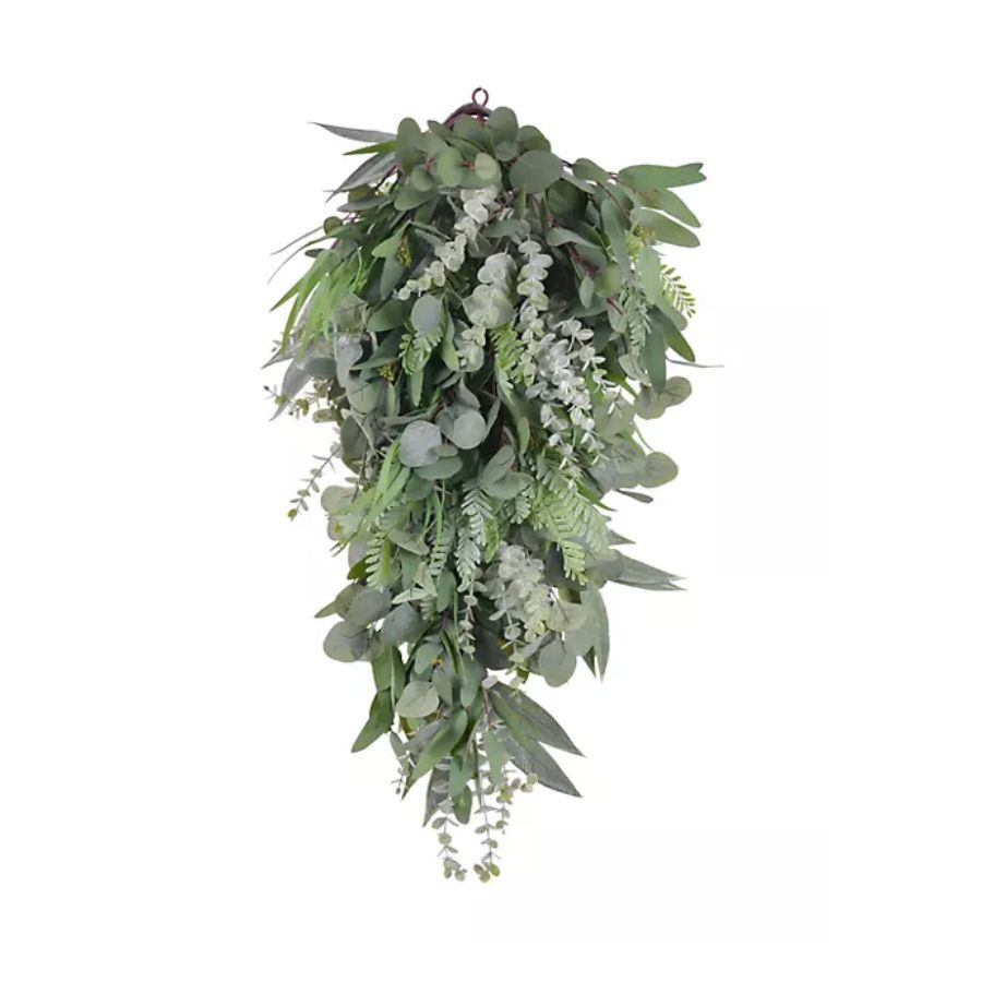 eucalyptus teardrop shaped garland