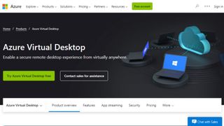 Website screenshot for Azure Virtual Desktop