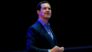 NEWCASTLE UPON TYNE, ENGLAND - AUGUST 31: Jimmy Carr performs at Virgin Money Unity Arena on August 31, 2020 in Newcastle upon Tyne, England. (Photo by Thomas M Jackson/Getty Images)