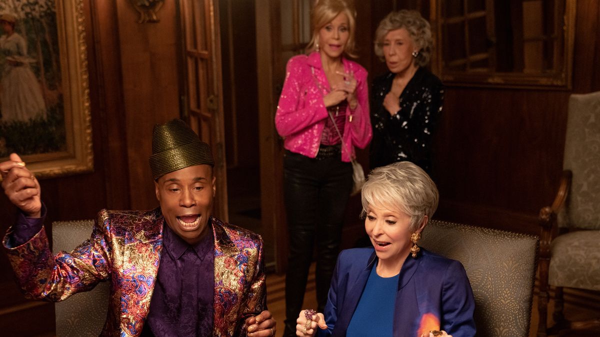 Billy Porter, Jane Fonda, Lily Tomlin and Rita Moreno in 80 for Brady