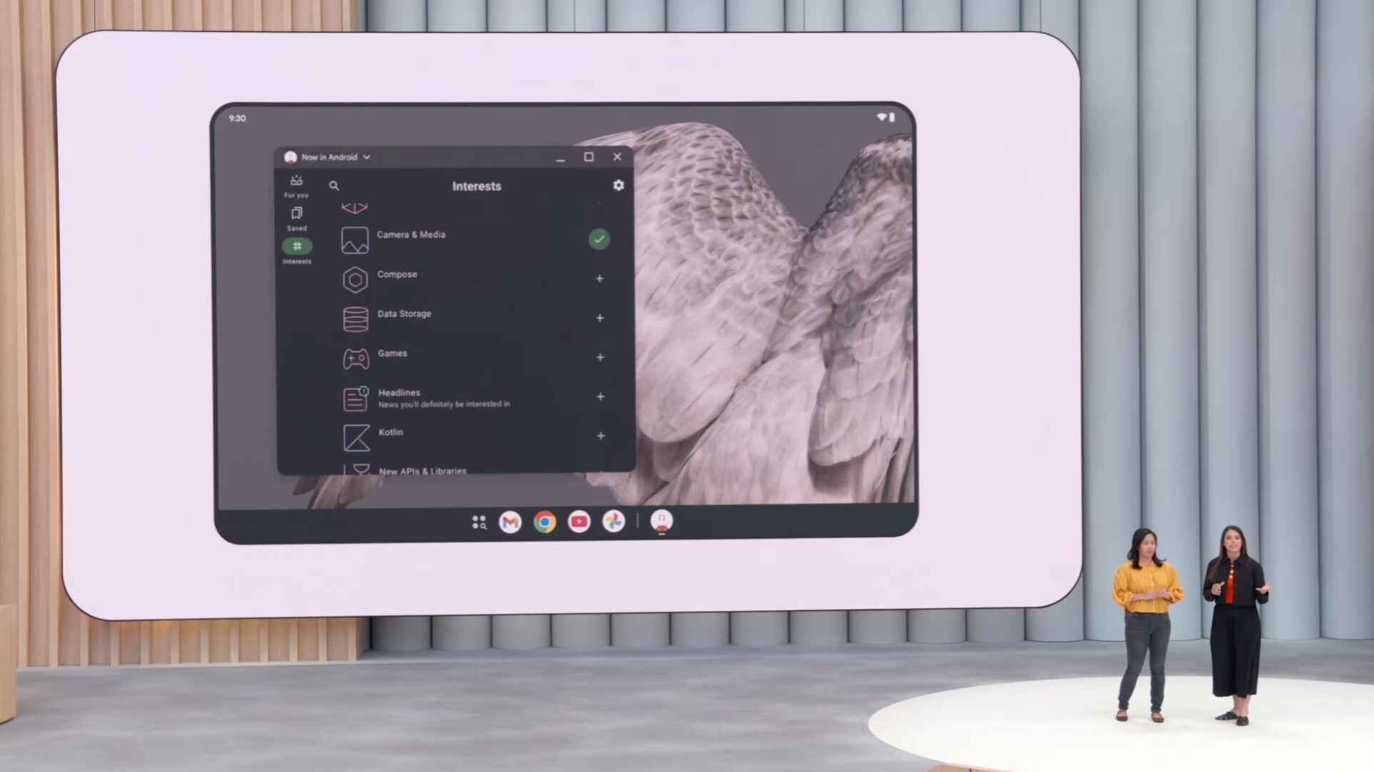 Desktop mode on Android 16 during Google I/O 2025 Developer Keynote