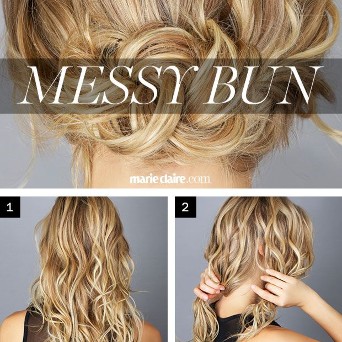 Best Messy Bun Hairstyles & Tips - How to Do a Messy Bun | Marie Claire