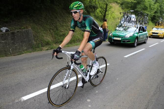 Pierre Rolland (Europcar) alone in the lead