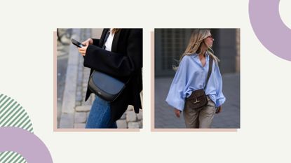 two street style shots of best designer crossbody bags